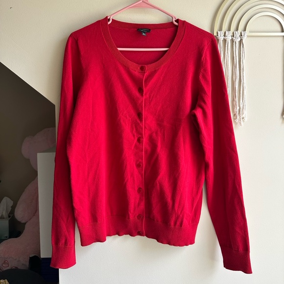 Talbots Sweaters - Talbots Vibrant Red Women's Cardigan